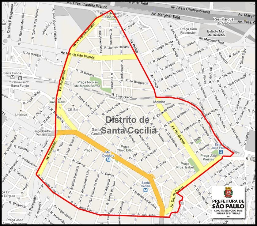 karte santa cecilia Sao Paulo
