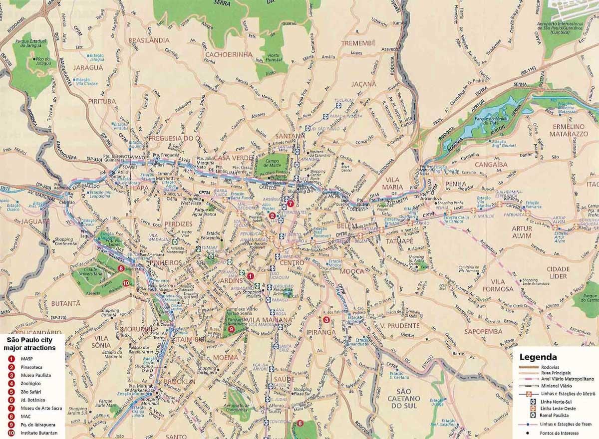 Sanpaulu dārzā karte