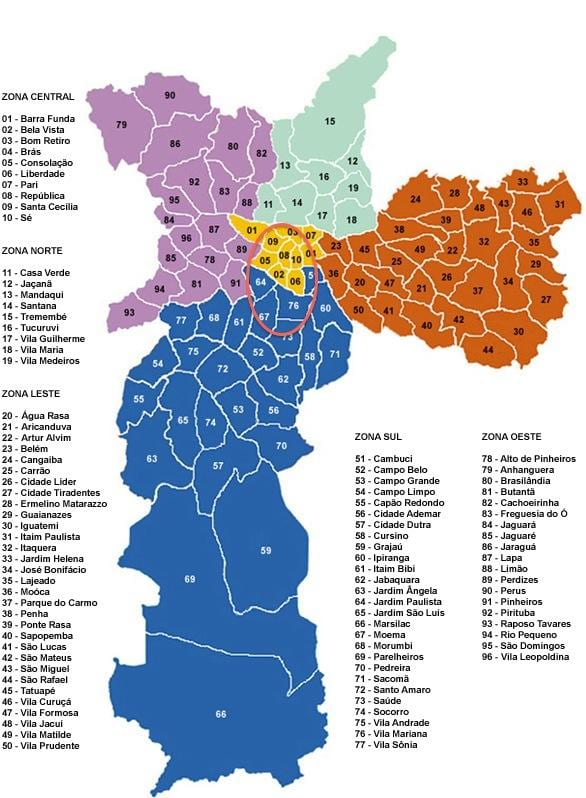 Sanpaulu pašvaldības karte