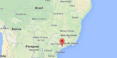 Karte Sao Paulo dienvidamerikā 